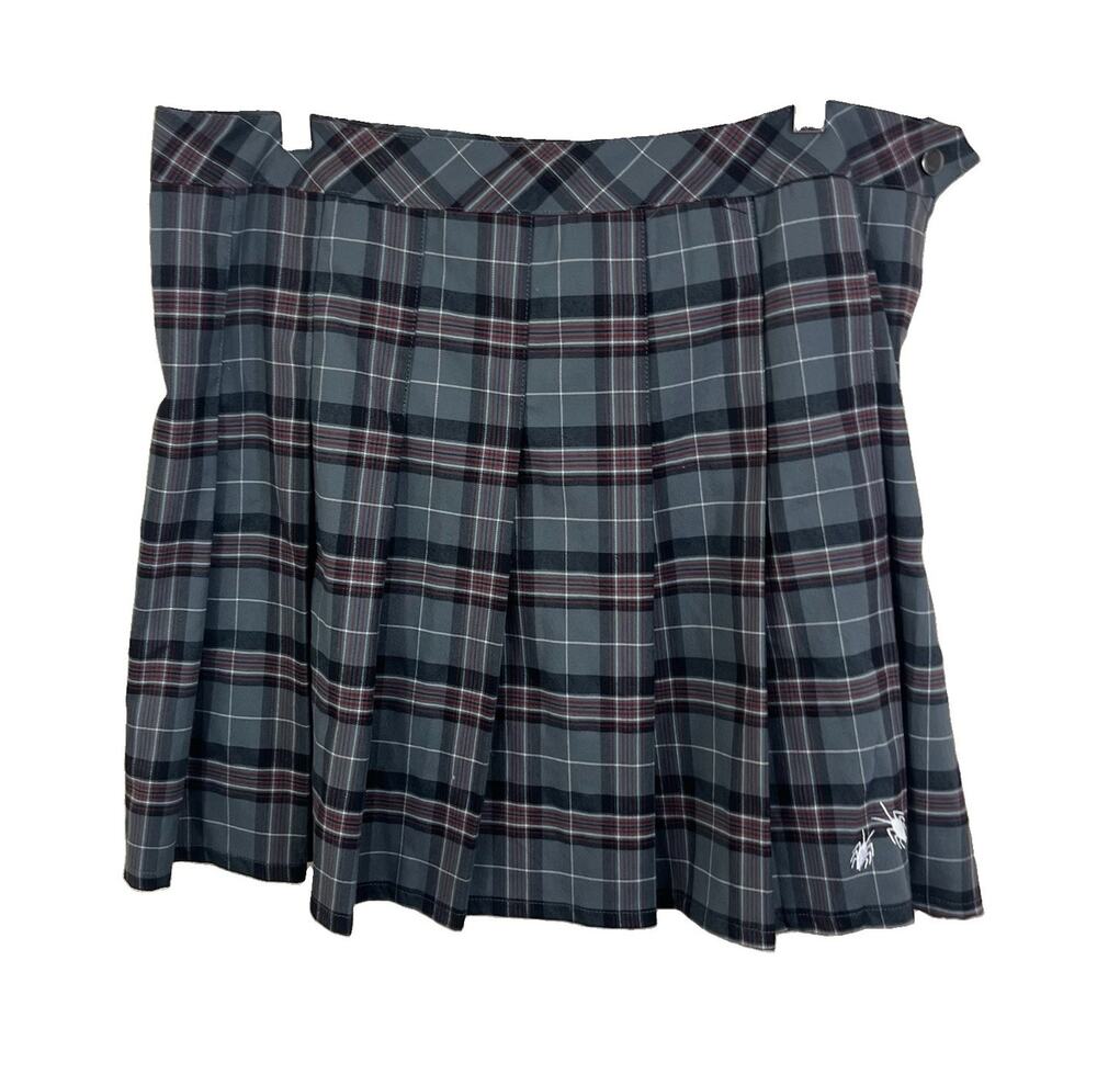 Beetlejuice Beetlejuice Pleated Plaid Mini Skirt Womens XXL Goth Halloween